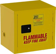 Jamco - 1 Door, Yellow Steel Double Wall Safety Cabinet for Flammable and Combustible Liquids - 22" High x 18" Wide x 23" Deep, Manual Closing Door, 3 Point Key Lock, 6 Gal Capacity - Caliber Tooling