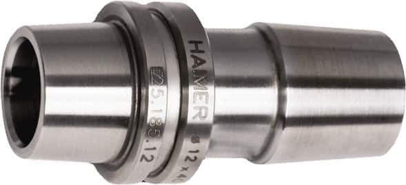 HAIMER - 6mm Hole Diam, HSK25E Taper Shank Shrink Fit Tool Holder & Adapter - 45mm Projection, 12mm Nose Diam, 37.5mm Clamping Depth, 25,000 RPM - Exact Industrial Supply