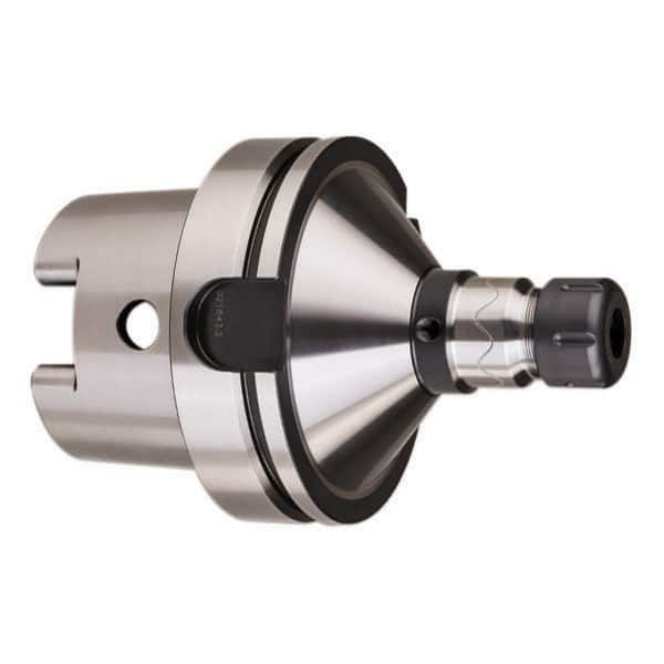 HAIMER - 1/8" to 5/8" Capacity, 5" Projection, HSK125A Hollow Taper, ER25 Collet Chuck - 0.0001" TIR - Exact Industrial Supply