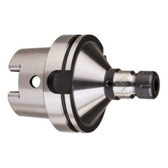 HAIMER - 1/8" to 3/8" Capacity, 5.12" Projection, HSK100A Hollow Taper, ER16 Collet Chuck - 0.0001" TIR - Exact Industrial Supply