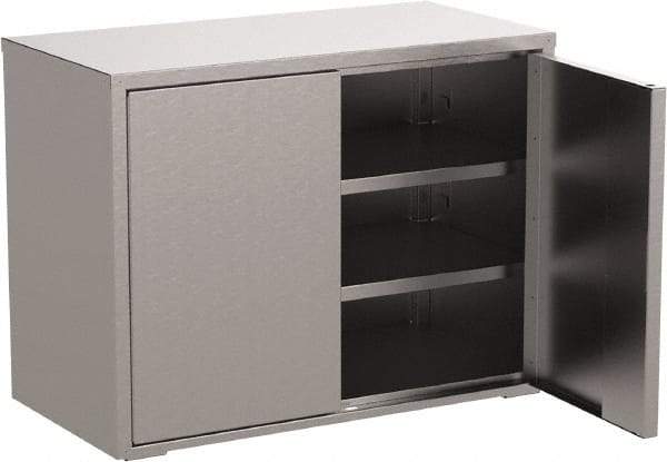 Jamco - 2 Shelf Locking Storage Cabinet - Stainless Steel, 48" Wide x 24" Deep x 37" High - Caliber Tooling