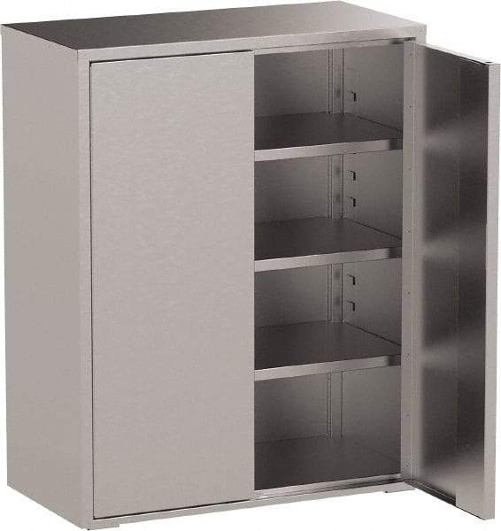 Jamco - 3 Shelf Locking Storage Cabinet - Stainless Steel, 48" Wide x 24" Deep x 61" High - Caliber Tooling