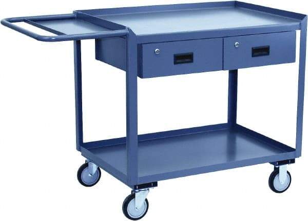 Jamco - Flush Mobile Work Bench - Steel, Gray, 36" Long x 30" Deep x 35" High - Caliber Tooling