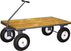 Jamco - 2,500 Lb Capacity Wood/Steel Steel Wagon Truck - 60" OAW, 22" Platform Height - Caliber Tooling