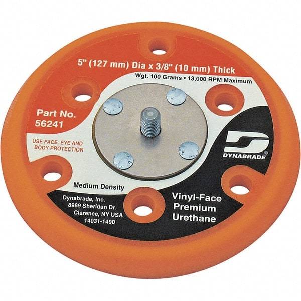 Dynabrade - 5" Diam Disc Backing Vacuum Replacement Pad - Medium Density, 13,000 RPM - Caliber Tooling