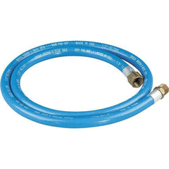 Dynabrade - 1/2" ID 5' Long Hose - Female/Male Ends, 90 Working psi, 1/2" Fitting, Blue - Caliber Tooling