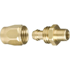 Dynabrade - 1/4 NPT Thread Hose Barb x Female NPT Connector - 3/8" ID Hose, Brass - Caliber Tooling