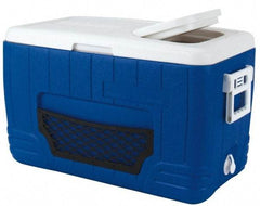 PRO-SAFE - 48.6 Qt Ice Chest - Plastic, Blue/White - Caliber Tooling