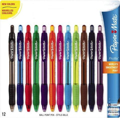 Paper Mate - 1.4mm Ball Point Retractable Pen - Assorted Colors - Caliber Tooling