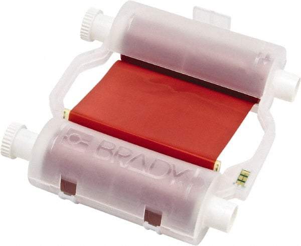 Brady - 4.33" Wide x 2,400" Long, Red Resin Ribbon Printer Ribbon - For BBP30 Label Printer, BBP33 Label Printer, BBP35 Multicolor Sign & Label Printer, BBP37 Color & Cut Sign & Label Printer, BradyPrinter S3100, BBP31 Sign & Label Printer - Caliber Tooling