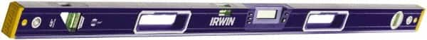 Irwin - 48" Long 3 Vial Box Beam Level - Aluminum, Blue - Caliber Tooling