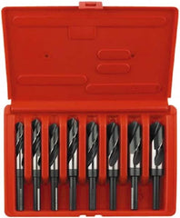 Irwin - 9/16 to 1", 118° Point, Bright Finish, High Speed Steel Reduced Shank Drill Bit Set - Caliber Tooling