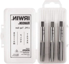 Irwin Hanson - M10x1.00 Metric, 4 Flute, Bottoming, Plug & Taper, Bright Finish, Carbon Steel Tap Set - Right Hand Cut, 2B Class of Fit, Series Hanson - Caliber Tooling