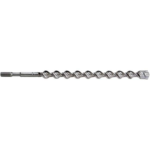 Irwin - 1/2" Diam, Spline Shank, Carbide-Tipped Rotary & Hammer Drill Bit - Caliber Tooling