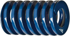 Associated Spring Raymond - 2-1/2" Hole Diam, 1-1/2" Rod Diam, 6" Free Length, Blue Die Spring - 1976 Lb Max Deflection, 2.6142" Max Deflection, Medium Duty, Chromium Alloy Steel - Caliber Tooling