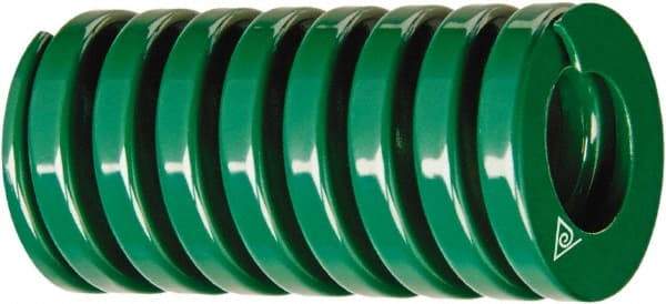 Associated Spring Raymond - 25mm Hole Diam, 12.5mm Rod Diam, 2" Free Length, Green Die Spring - 283 Lb Max Deflection, 1.0827" Max Deflection, Light Duty, Chromium Alloy Steel - Caliber Tooling