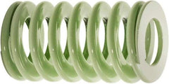 Associated Spring Raymond - 3/4" Hole Diam, 3/8" Rod Diam, 1-3/4" Free Length, Light Green Die Spring - 105 Lb Max Deflection, 1.1732" Max Deflection, Ultra Light Duty, Chromium Alloy Steel - Caliber Tooling