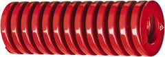 Associated Spring Raymond - 1-1/4" Hole Diam, 5/8" Rod Diam, 10" Free Length, Red Die Spring - 968 Lb Max Deflection, 3.5039" Max Deflection, Heavy Duty, Chromium Alloy Steel - Caliber Tooling