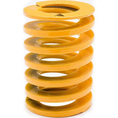 Associated Spring Raymond - 22mm Hole Diam, 11mm Rod Diam, 70mm Free Length, Yellow Die Spring - Caliber Tooling