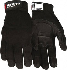 MCR Safety - Size 2XL Synthetic Blend General Protection Work Gloves - For Work & Driver, Uncoated, Hook & Loop Cuff, Black, Paired - Caliber Tooling