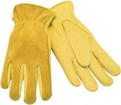 MCR Safety - Size S Deerskin General Protection Work Gloves - For Work & Driver, Uncoated, Natural, Paired - Caliber Tooling