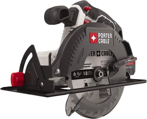 Porter-Cable - 20 Volt, 6-1/2" Blade, Cordless Circular Saw - 4,200 RPM, Lithium-Ion Batteries Not Included - Caliber Tooling