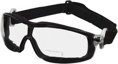 MCR Safety - +1.5, Clear Lenses, Scratch Resistant, Framed Magnifying Safety Glasses - Size Universal, Wrap Around, Black Frame - Caliber Tooling