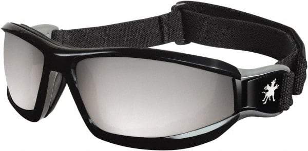 MCR Safety - Silver Mirror Lenses, Framed Safety Glasses - Scratch Resistant, Size Universal, Wrap Around - Caliber Tooling