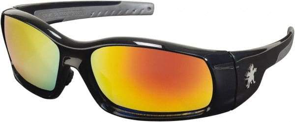 MCR Safety - Fire Mirror Lenses, Framed Safety Glasses - Scratch Resistant, Size Universal, Wrap Around - Caliber Tooling