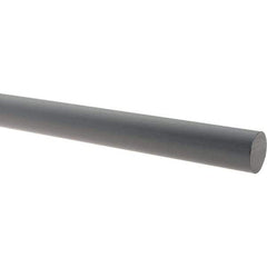 Made in USA - 5' Long, 4-1/2" Diam, PVC Plastic Rod - Gray - Caliber Tooling