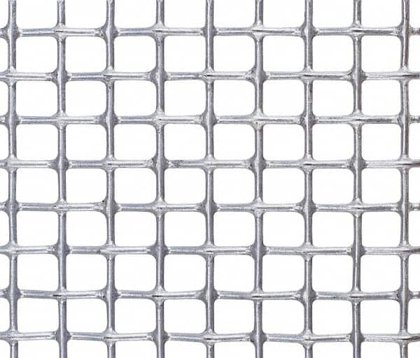 Value Collection - 20 Gage, 0.035 Inch Wire Diameter, 4 x 4 Mesh per Linear Inch, Steel, Wire Cloth - 0.215 Inch Opening Width, 36 Inch Wide, Cut to Length, Galvanized after Weave - Caliber Tooling