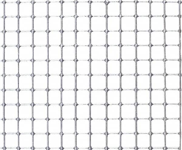 Value Collection - 19 Gage, 0.041 Inch Wire Diameter, 1/2 x 1/2 Mesh per Linear Inch, Steel, Welded Fabric Wire Cloth - 0.459 Inch Opening Width, 48 Inch Wide, Cut to Length, Galvanized - Caliber Tooling