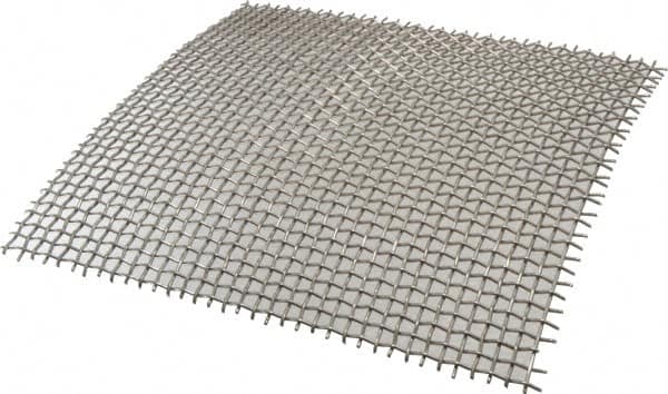 Value Collection - 14 Gage, 0.08 Inch Wire Diameter, 3 x 3 Mesh per Linear Inch, Stainless Steel, Wire Cloth - 0.253 Inch Opening Width, 12 Inch Wide x 12 Inch Stock Length - Caliber Tooling