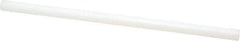 Made in USA - 2' Long, 7" Diam, Polyethylene (UHMW) Plastic Rod - White - Caliber Tooling