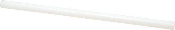 Made in USA - 1' Long, 1-3/4" Diam, Polyethylene (UHMW) Plastic Rod - White - Caliber Tooling