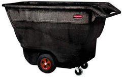 Rubbermaid - 850 Lb Load Capacity, 1/2 Cu Yd, Structural Foam Tilt Truck - 26-7/8" Wide x 57-3/8" Long x 33-7/8" High, Black - Caliber Tooling