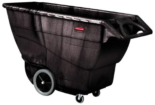 Rubbermaid - 2,100 Lb Load Capacity, 1 Cu Yd, Structural Foam Tilt Truck - 33-1/2" Wide x 70-3/4" Long x 42-1/4" High, Black - Caliber Tooling