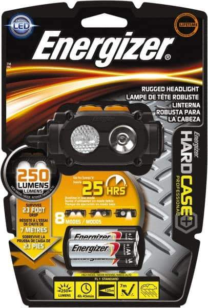 Energizer - 2 Red, Green, White LED Bulb, 160 Lumens, Hands-free Flashlight - Black, Gray Plastic Body, 3 AA Alkaline Batteries Included - Caliber Tooling