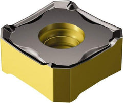 Sandvik Coromant - 345R1305 PM Grade 530 Carbide Milling Insert - Uncoated, 5.56mm Thick, 13mm Inscribed Circle, 0.8mm Corner Radius - Caliber Tooling