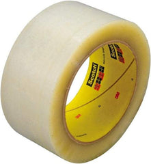 3M - 36mm x 50m Clear Rubber Adhesive Sealing Tape - Polyester Film Backing, 3.4 mil Thick, 67 Lb Tensile Strength, Series 355 - Caliber Tooling