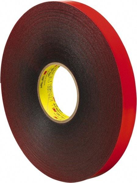 3M - 1" x 36 Yd Acrylic Adhesive Double Sided Tape - 45 mil Thick, Gray, Acrylic Foam Liner, Continuous Roll, Series 4611 - Caliber Tooling