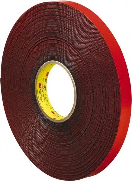 3M - 3/4" x 36 Yd Acrylic Adhesive Double Sided Tape - 45 mil Thick, Gray, Acrylic Foam Liner, Continuous Roll, Series 4611 - Caliber Tooling