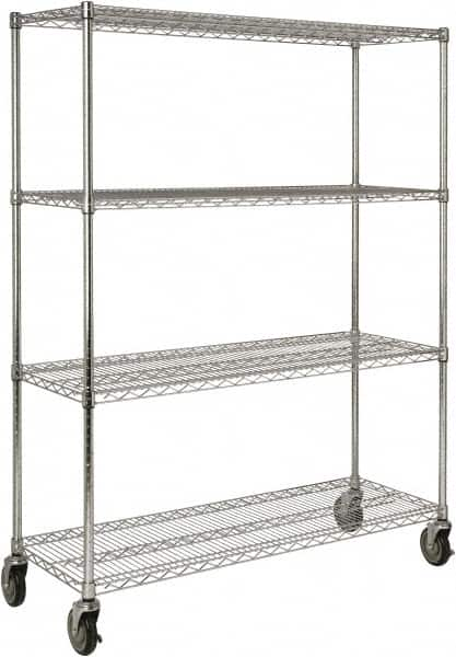 Rubbermaid - 4 Shelf Wire Shelving - Starter Unit - 50" Wide x 18" Deep x 67-5/32" High, - Caliber Tooling