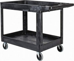 Rubbermaid - 500 Lb Capacity, 25-7/8" Wide x 45-1/4" Long x 33-1/4" High Standard Utility Cart - 2 Shelf, Plastic - Caliber Tooling