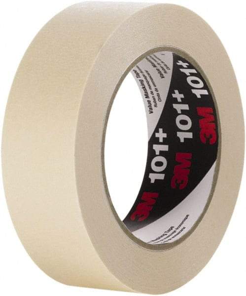 3M - 48mm Wide x 60 Yd Long Tan Paper Masking Tape - Series 101+, 5.1 mil Thick, 22 In/Lb Tensile Strength - Caliber Tooling