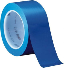 3M - Blue Solid Color Vinyl Tape - 1/4" Wide x 108' Long x 5.2 mil Thick, General Traffic - Caliber Tooling