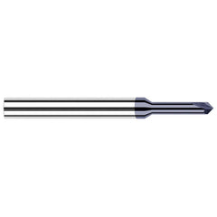 Harvey Tool - 3/32" Diam 30°/150° 2-Flute Single End Solid Carbide Chamfer Mill - Exact Industrial Supply