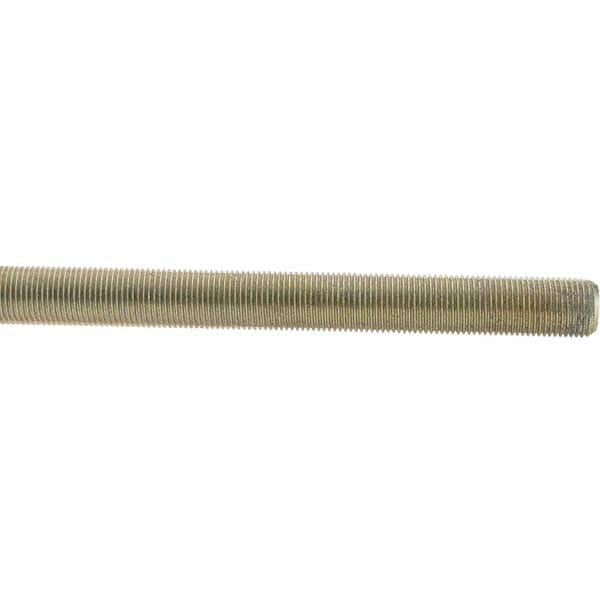 Value Collection - 5/8-18 UNF (Fine), 3' Long, Low Carbon Steel Threaded Rod - Yellow Zinc-Plated Finish - Caliber Tooling