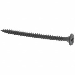 Drywall Screws; System of Measurement: Inch; Screw Size: #6; Length (Inch): 2-1/4; Finish: Black Phosphate; Material: Carbon Steel; Head Type: Bugle; Drive Type: Phillips; Finish/Coating: Black Phosphate