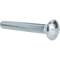 Value Collection - 5/8-11 UNC 5" Length Under Head, Standard Square Neck, Carriage Bolt - Grade 2 Steel, Zinc-Plated Finish - Caliber Tooling